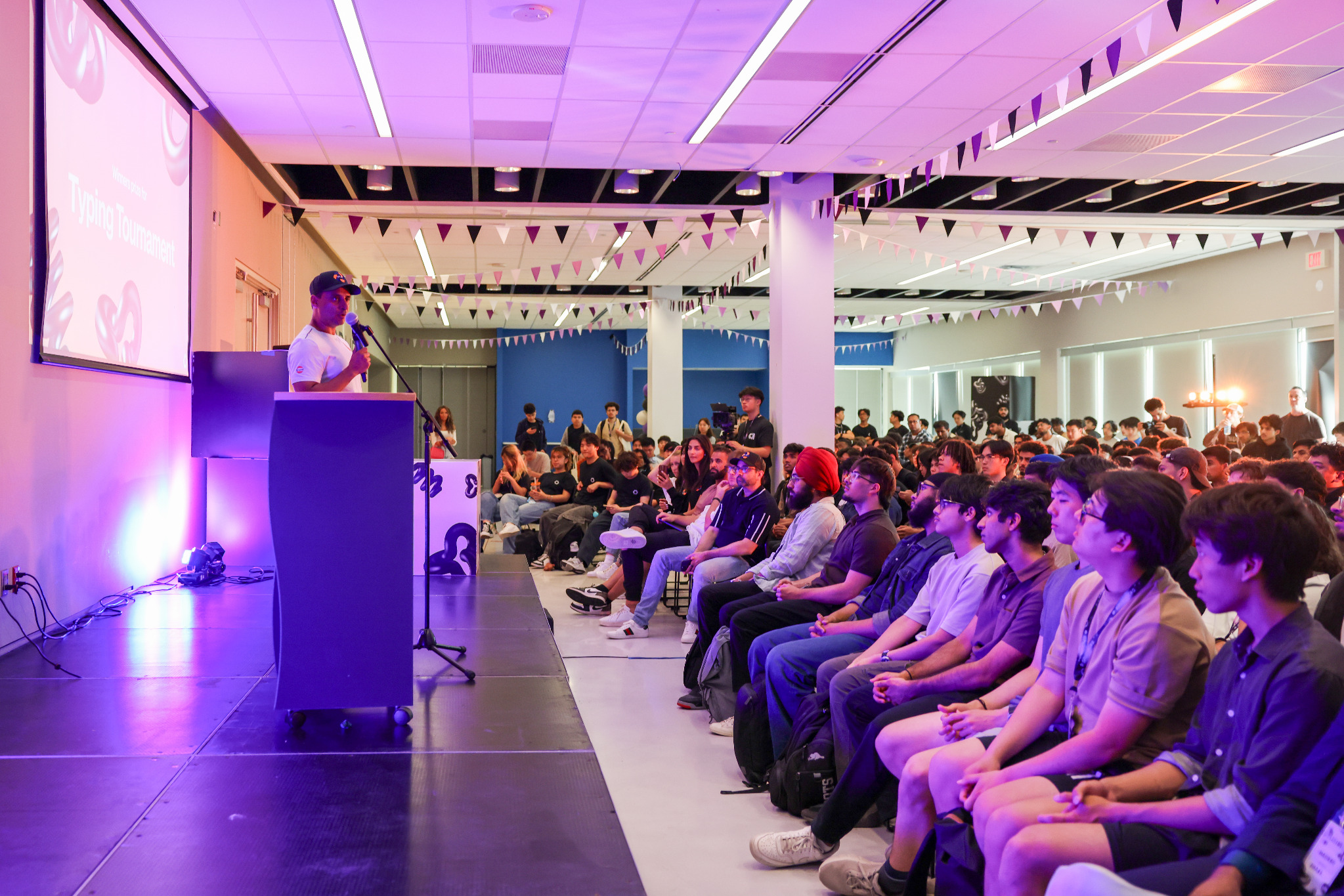 Event crowd on the hall floor